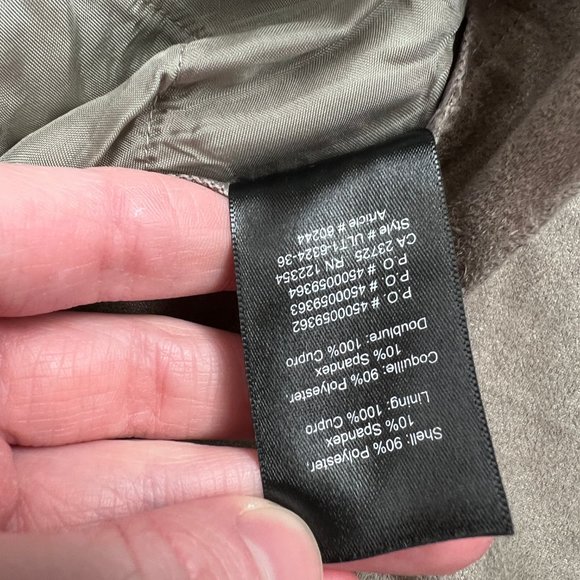 Aritzia Babaton Cohen High Rise Faux Suede Pleated Cropped Trouser Dress Pants - Picture 9 of 12